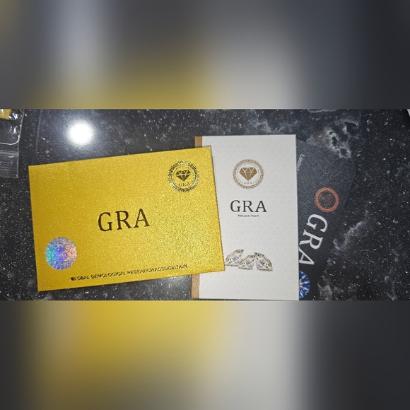 Certified 1.2 CT Moissanite Engagement Ring Gold Plated Sterling Silver | Size 9 - Picture 13 of 13